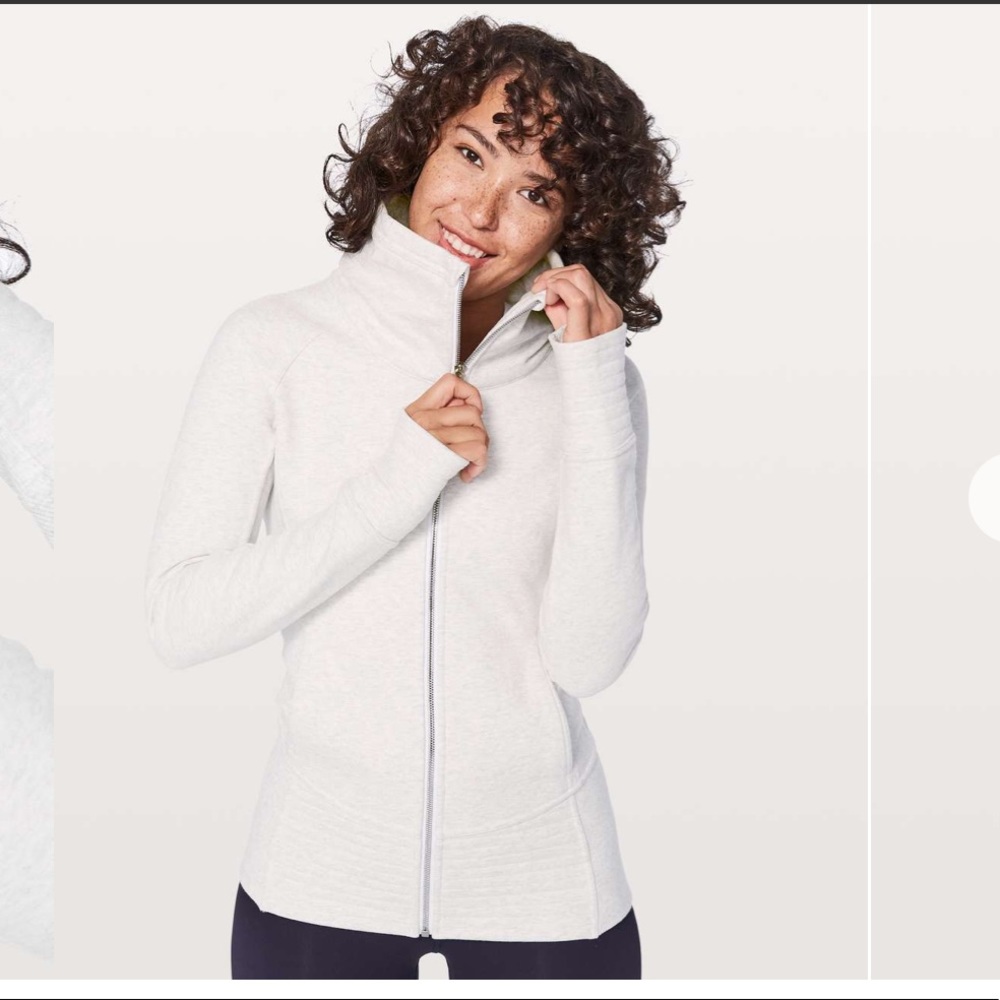 Lululemon Radiant Jacket Heathered Gray/White